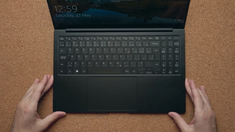 Samsung Galaxy Book Pro is equipped with a full-size keyboard and quite large TouchPad