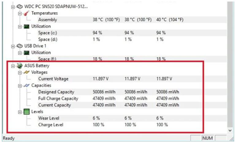 Software to check battery status and how to charge Asus laptop battery