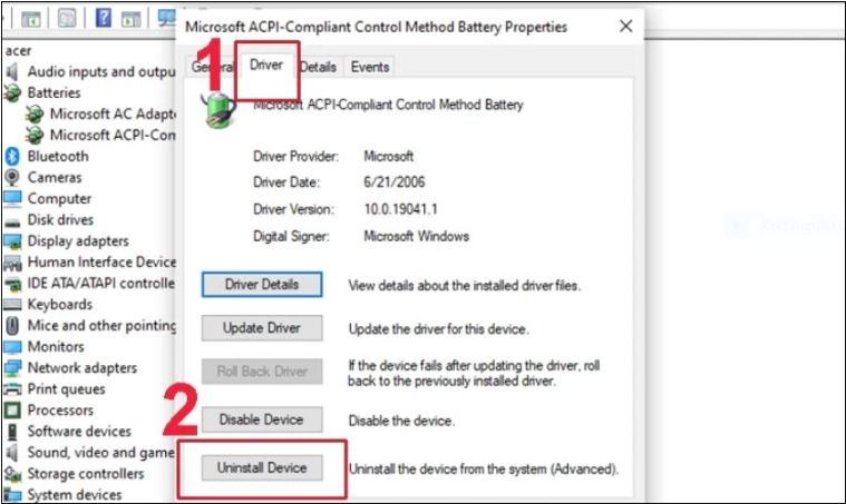 Update battery control software