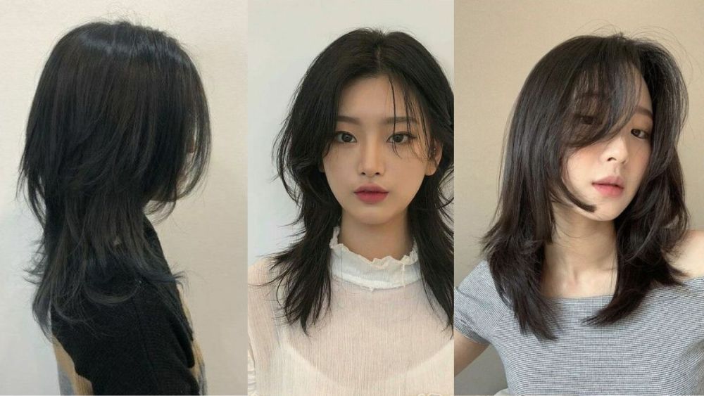 Shoulder-length Wolf Cut hairstyle for women